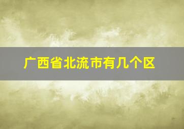 广西省北流市有几个区