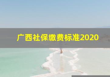 广西社保缴费标准2020