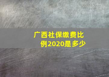 广西社保缴费比例2020是多少