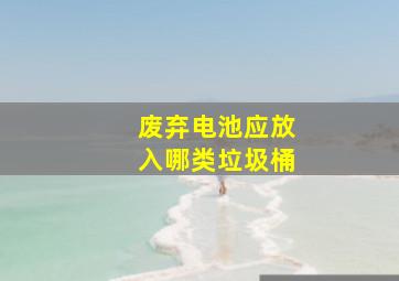 废弃电池应放入哪类垃圾桶