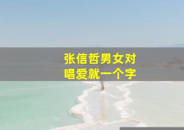 张信哲男女对唱爱就一个字