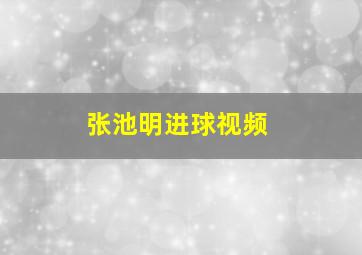 张池明进球视频