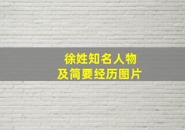 徐姓知名人物及简要经历图片