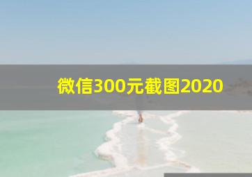 微信300元截图2020