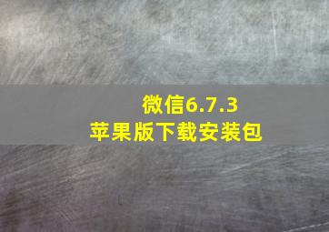 微信6.7.3苹果版下载安装包