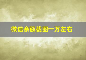 微信余额截图一万左右