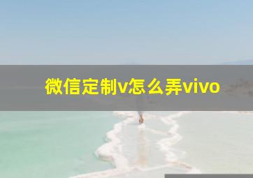 微信定制v怎么弄vivo