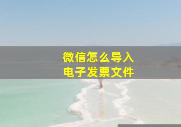 微信怎么导入电子发票文件