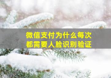 微信支付为什么每次都需要人脸识别验证