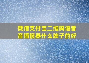 微信支付宝二维码语音音播报器什么牌子的好