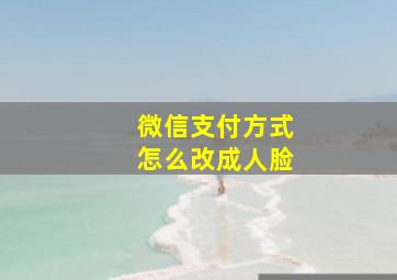 微信支付方式怎么改成人脸