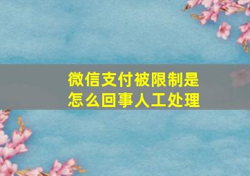 微信支付被限制是怎么回事人工处理