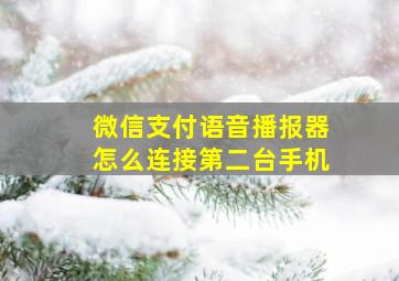 微信支付语音播报器怎么连接第二台手机