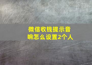 微信收钱提示音响怎么设置2个人