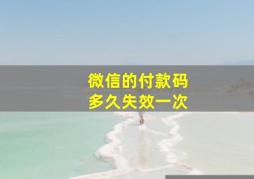 微信的付款码多久失效一次