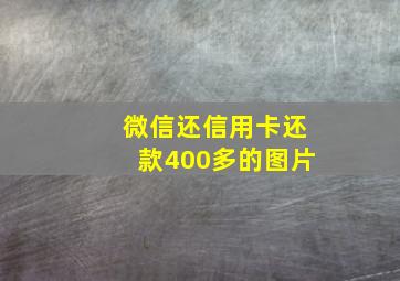 微信还信用卡还款400多的图片