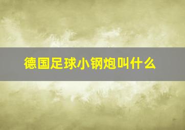 德国足球小钢炮叫什么