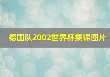 德国队2002世界杯集锦图片