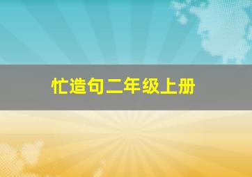 忙造句二年级上册