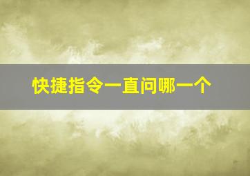 快捷指令一直问哪一个