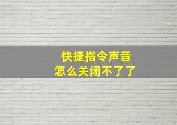 快捷指令声音怎么关闭不了了