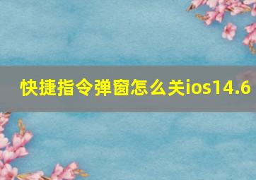 快捷指令弹窗怎么关ios14.6