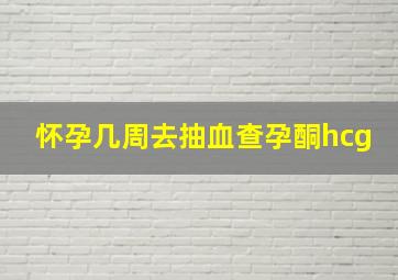 怀孕几周去抽血查孕酮hcg