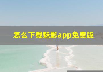 怎么下载魅影app免费版