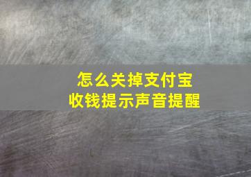 怎么关掉支付宝收钱提示声音提醒