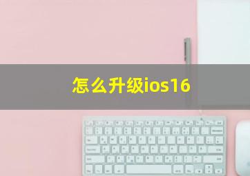 怎么升级ios16