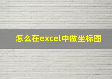 怎么在excel中做坐标图