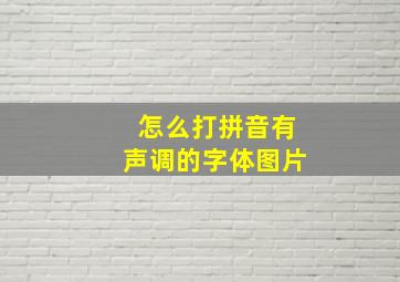 怎么打拼音有声调的字体图片