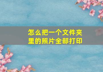 怎么把一个文件夹里的照片全部打印