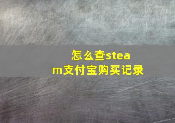 怎么查steam支付宝购买记录