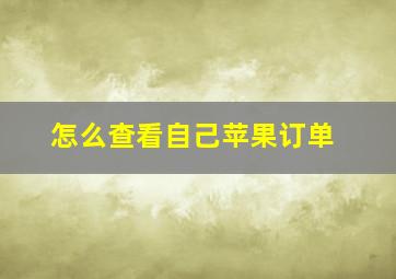 怎么查看自己苹果订单