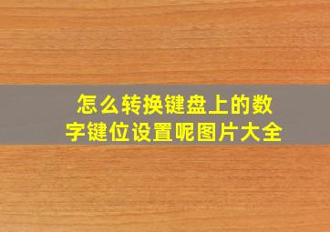 怎么转换键盘上的数字键位设置呢图片大全