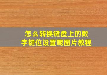 怎么转换键盘上的数字键位设置呢图片教程