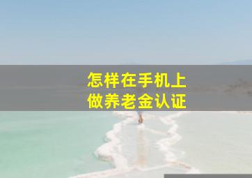 怎样在手机上做养老金认证