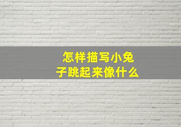 怎样描写小兔子跳起来像什么