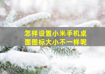 怎样设置小米手机桌面图标大小不一样呢