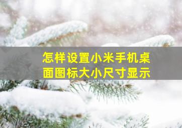 怎样设置小米手机桌面图标大小尺寸显示