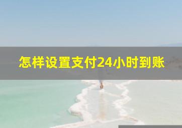 怎样设置支付24小时到账