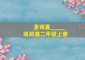 急得直_____填词语二年级上册