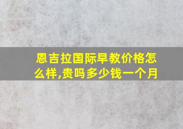 恩吉拉国际早教价格怎么样,贵吗多少钱一个月