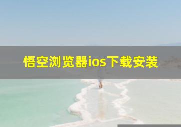 悟空浏览器ios下载安装