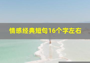 情感经典短句16个字左右