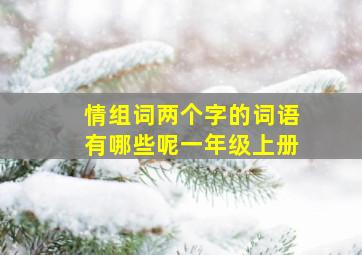 情组词两个字的词语有哪些呢一年级上册