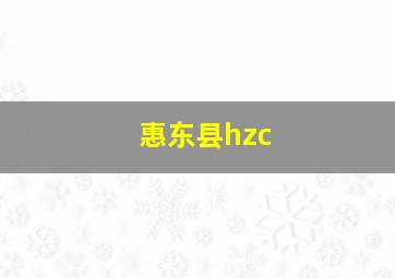 惠东县hzc