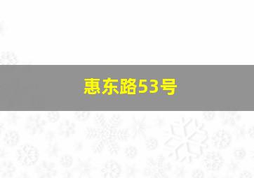 惠东路53号