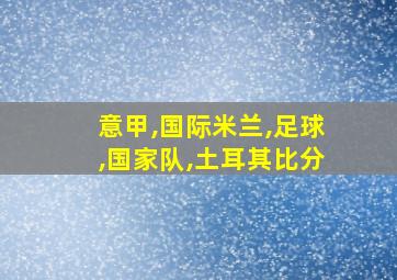 意甲,国际米兰,足球,国家队,土耳其比分